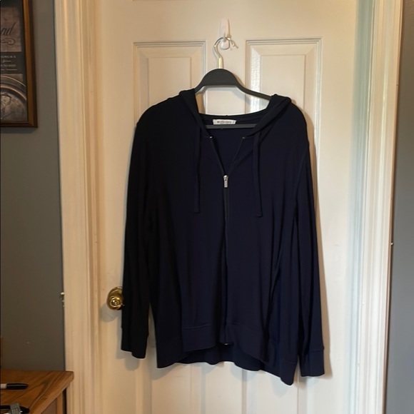 Workshop Republic Clothing Crazy Soft Navy Hoodie Jacket - Picture 1 of 5